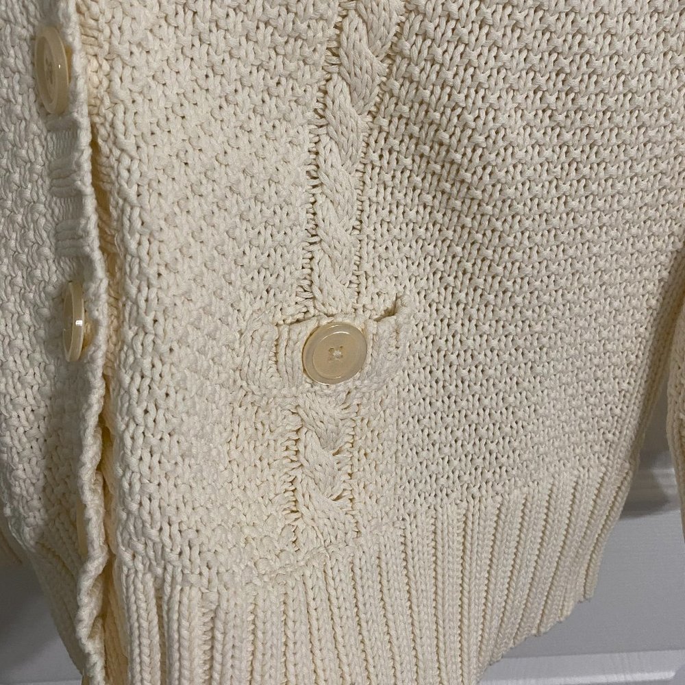 *SOLD* Banana Republic Cable Knit Cardigan Sweater - Picture 7 of 9